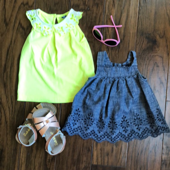 GAP Other - Baby Gap summer bundle yellow and jean tops 18-24